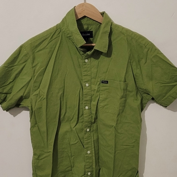 BRIXTON CHARTER OXFORD WOVEN SHORT SLEEVE BUTTON-DOWN SHIRT - Picture 1 of 5